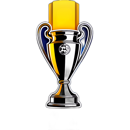 Minimalist UEFA Champions League Trofæ Sticker