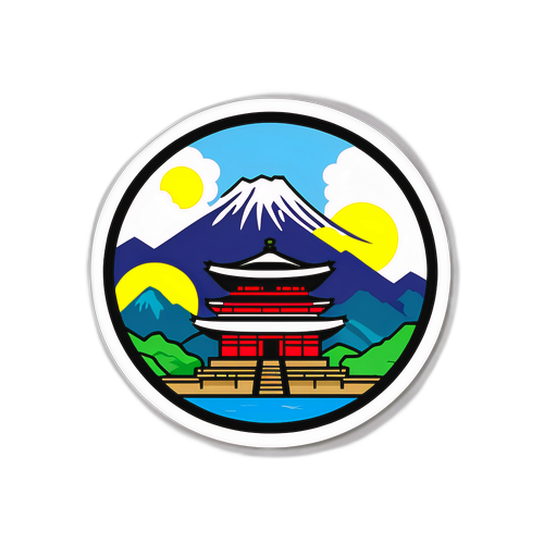 福井県の特産品と観光名所をテーマにしたステッカー