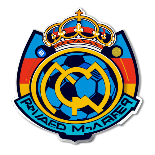 Mchoro wa Jiji: Sticker wa Real Madrid Unaosherehekea Mpira na Sanaa ya Kisasa!