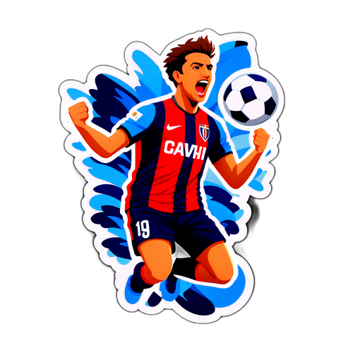 Peminat Bola Sepak Cagliari Bersorak