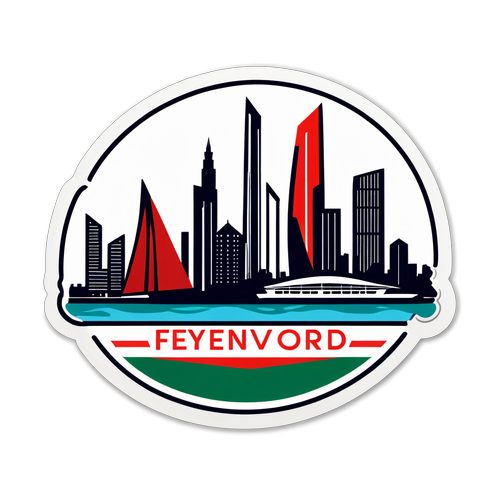 Feyenoord Rotterdam Skyline Sticker