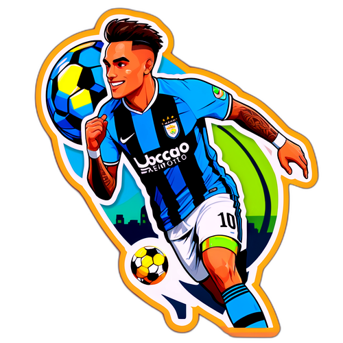 Abrangente sticker de Lautaro Díaz em ação