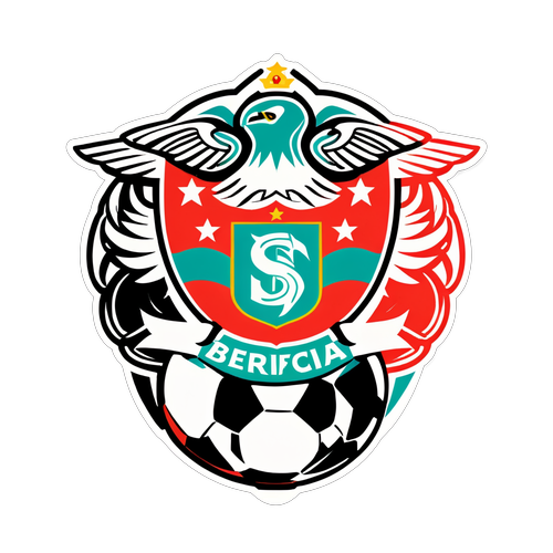 Benfica w Akcji: Niezwykły Sticker z Logo i Gwiazdami Futbolu!