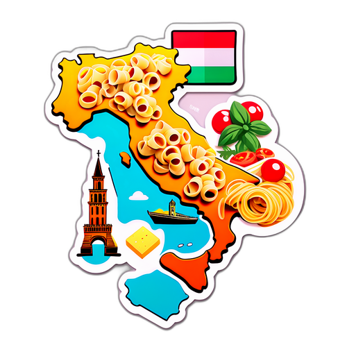 Design vibrant de Giorgia Meloni avec des éléments italiens