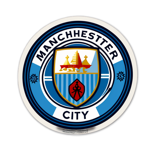 Sticker met het Manchester City-logo en sterren