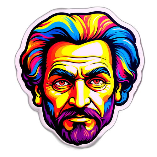 Наклейка в форме лица Хабенского