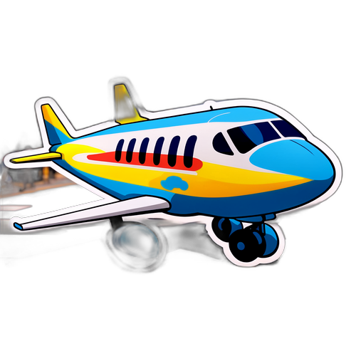 武汉街头幽默卡通飞机设计贴纸