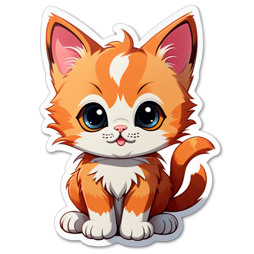Adorable Little Kitten Sticker