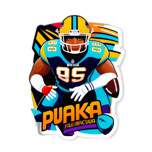 Vibrant Puka Nacua NFL Sticker