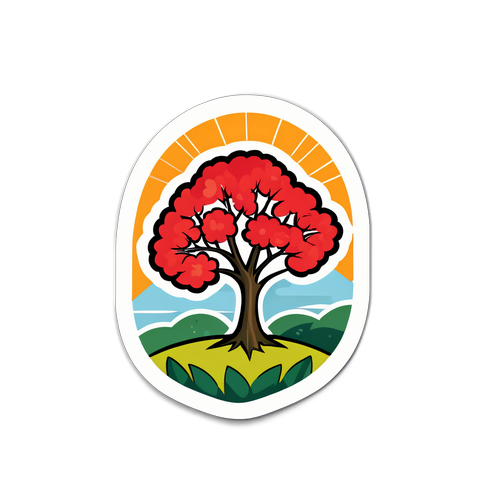 DR's Logo med Dansk Natur Baggrund
