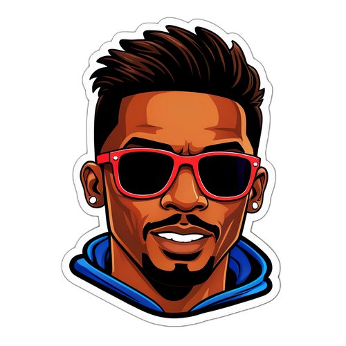 Sticker ya Rafael Leao kwa Mtindo wa Sunglasses