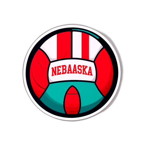 Fun Nebraska Volleyball Score Sticker