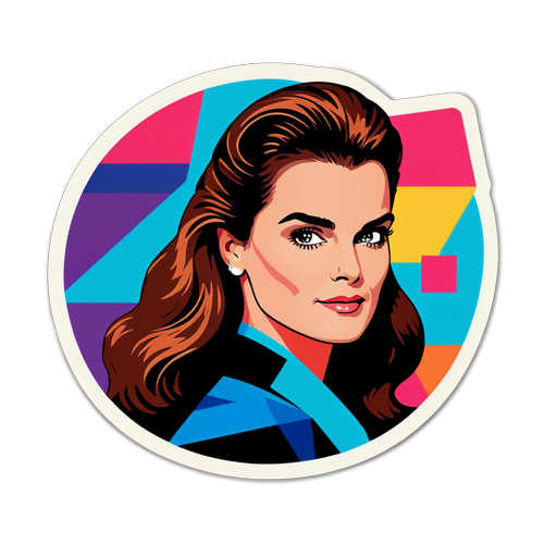 Retro 80'er Sticker af Brooke Shields