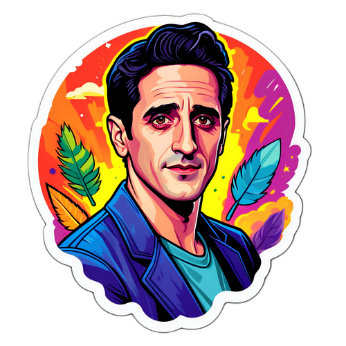 Uttryksfull klistremerke av James Ransone