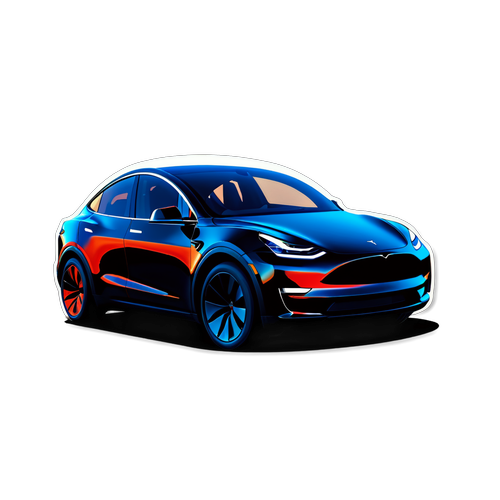 Elegant Tesla Model Y Klistermærke