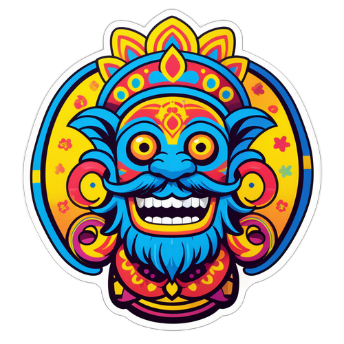 Ilustración de un duka alegre y colorido