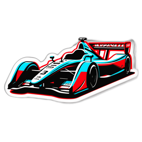 Сучасна наклейка з гоночною машиною
