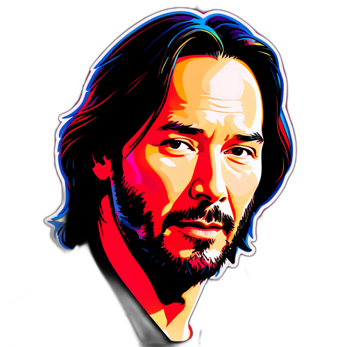 Pop-artowy portret Keanu Reeves