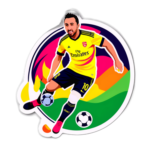 Sticker med Santi Cazorla i aksjon