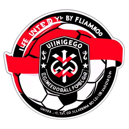 Pegatina de fútbol unida por Flamengo y Vitória