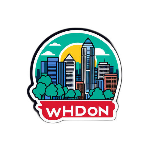 WHDH Boston Cityscape Sticker