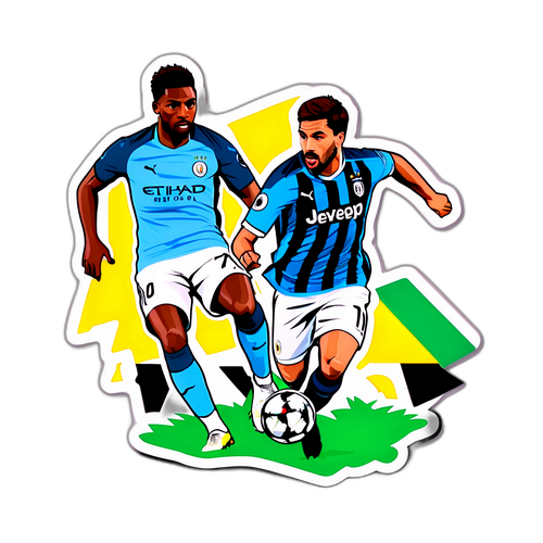 Aufregende Momentaufnahme des Spiels Juventus – Man City