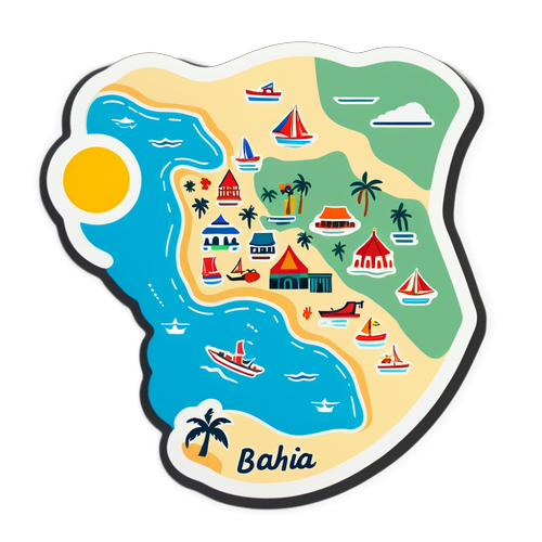Mapa ilustrado de Bahía