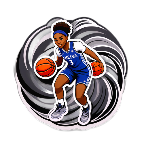 Stylish Basketball Sticker of Chelsea Gray