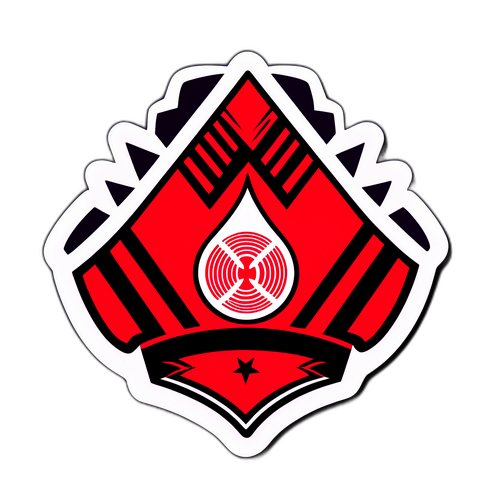 Nowoczesna naklejka z logo Flamengo
