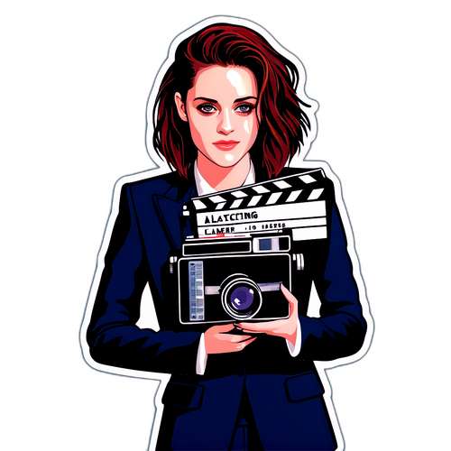 Kristen Stewart ile Film Seti Stickerı