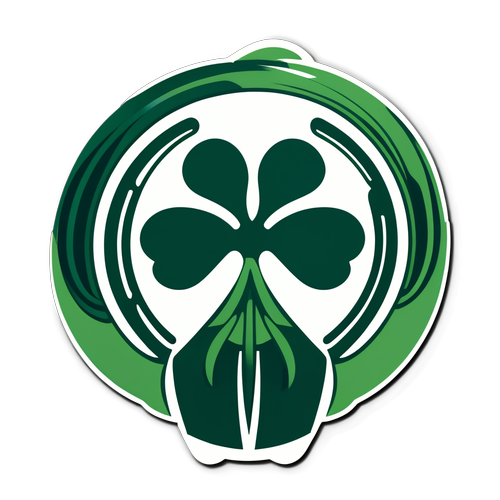 Artistic Boston Celtics Logo with Basketball