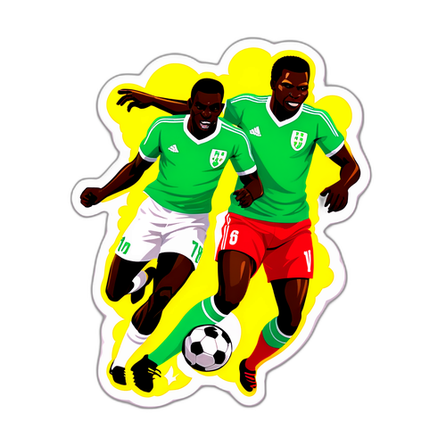 Ein aufregendes Fußballspiel zwischen Nigeria und Kongo