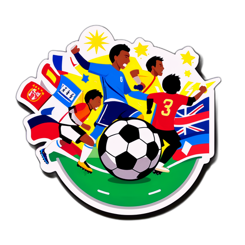 Sticker que captura la esencia de un torneo de fútbol