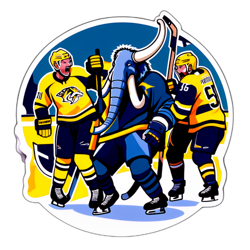 Mammoth vs Predators Game Sticker