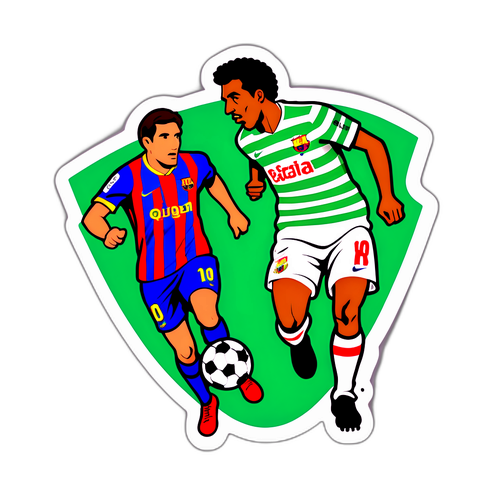 Hình dán cuộc thi giữa Racing Santander và Barcelona