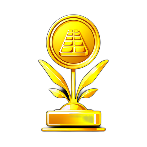 सोने का मूल्य प्रदर्शन करने वाला चमकदार गोल्डन स्टिकर