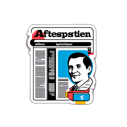 Retro Aftenposten Logotyp Klistermärke