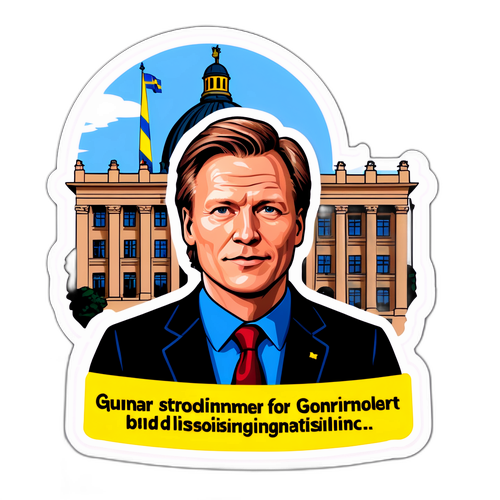 Gunnar Strömmer framför Sveriges Riksdag