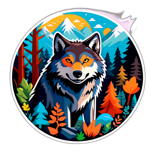 Wilder Wolf im Abenteuerwald