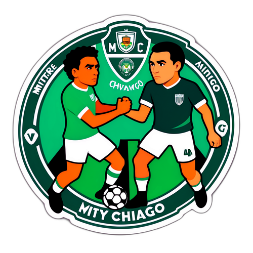 Sticker ya Ushindani wa Historia ya Nueva Chicago na Mitre Santiago