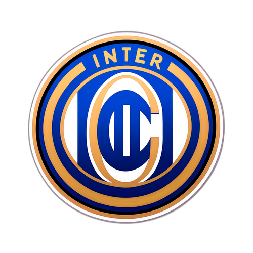 Thiết kế nhãn dán tối giản với logo Inter Milan