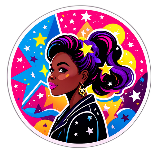 עיצוב מדבקה המדגיש את סגנונה הייחודי של ליה נג'ה