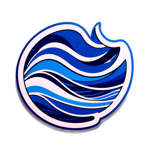 आधुनिक नीला स्टिकर