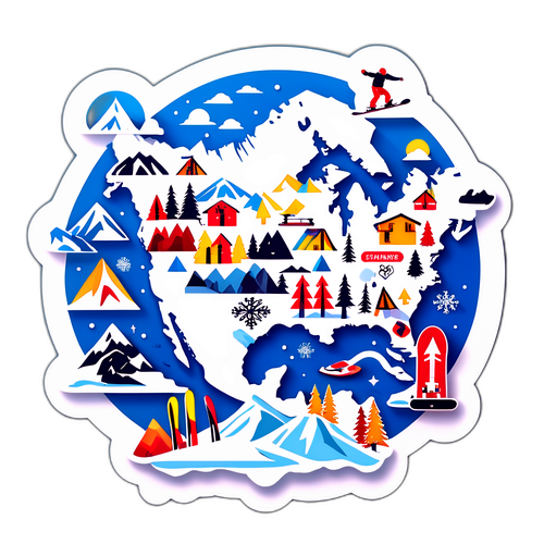 Mapa ośrodków narciarskich świata