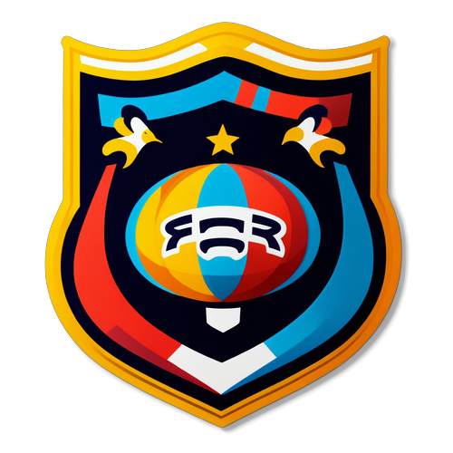 Insigne d'équipe avec emblèmes des deux clubs