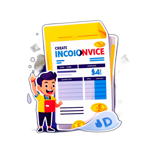 幽默發票概念插圖