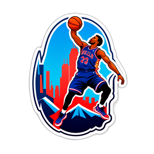 Basketballspeler Dunk Sticker