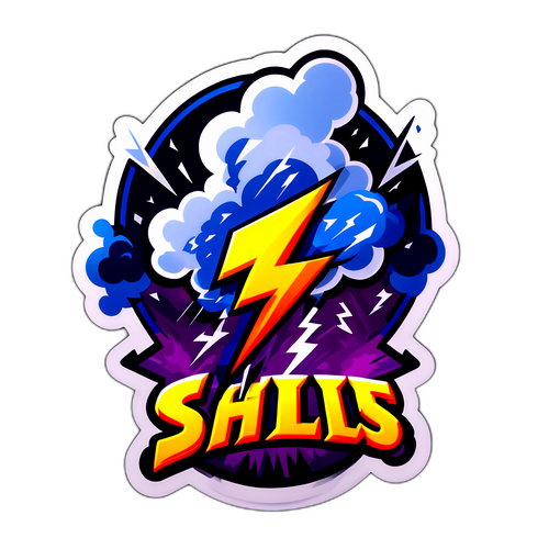 SHL-logotyp med dramatisk åska och blixtar