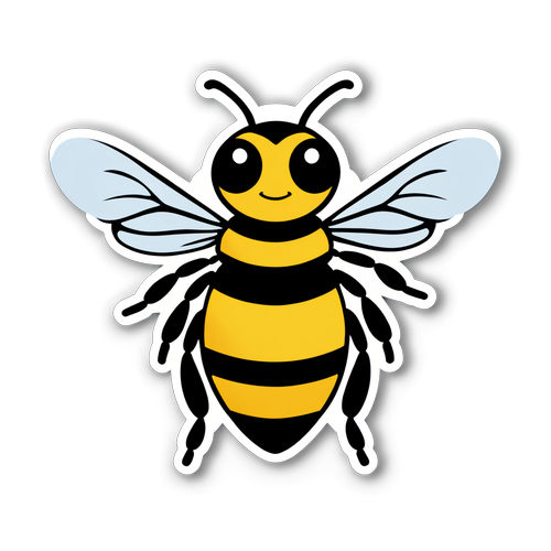 Happy Bee Sticker