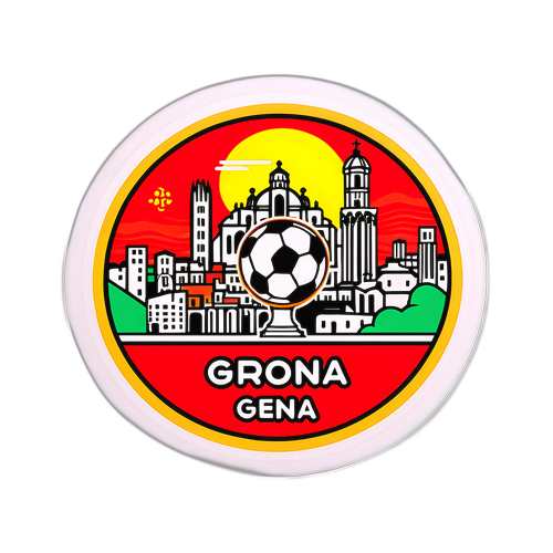 Autocolant cu peisajul urban din Girona